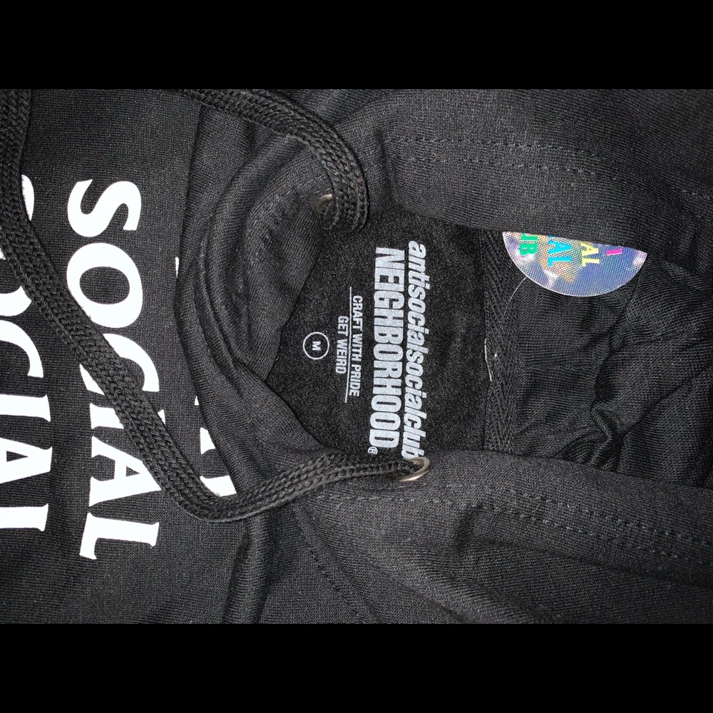 Anti social social x neighborhood hoodie